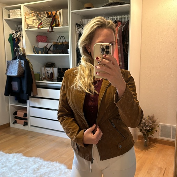 Sebby Collection Faux Suede Jacket in Brown - Picture 10 of 10